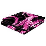 MightySkins Skin Compatible with Sony PS4 Slim Console - Pink Flames | Protective, Durable, and Unique Vinyl Decal wrap Cover | Easy to Apply, Remove, and Change Styles | Made in The USA