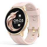 AGPTEK Smart Watch for Women, Smartwatch for Android and iOS Phones IP68 Waterproof Activity Tracker with Full Touch Color Screen Heart Rate Monitor Pedometer Sleep Monitor, Pink
