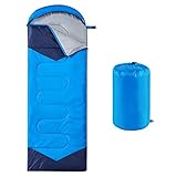 oaskys Camping Sleeping Bag - 3 Season Warm & Cool Weather - Summer Spring Fall Lightweight Waterproof for Adults Kids - Camping Gear Equipment, Traveling, and Outdoors