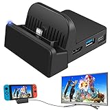 Ponkor Docking Station for Nintendo Switch/Switch OLED, Charging Dock 4K HDMI TV Adapter Charger Set Replacement Compatible with Official Nintendo Switch Dock (No Charging Cable)