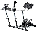 Wheel Stand Pro Super Warthog Flight Stand Compatible with Thrustmaster HOTAS Warthog, Saitek/Logitech rudders. Rudders/Mouse/Keyboard/Throttles not Included.