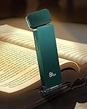 86lux Reading Light, Rechargable Book Light for Reading in Bed, Ultralight Clip-on LED Bookmark Lamp with 3 Amber Colors & Stepless Dimming for Night Reading for Book Lovers, Kids, Green