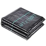 VBWSL Weed Fabric Barrier Heavy Duty, 4FT x 100FT 3.2oz Garden Weed Blocker Fabric, Landscaping Fabric, Weed Control Fabric Ground Cover Gardening Mat