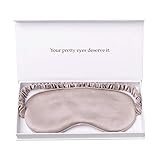 Silk Sleep Mask by Yanser Luxury 100% Mulberry Silk Eye Mask - Eye Cover - Eye Shade - Blindfold - Anti Aging - Skin Care - Ultra Soft - Light & Comfy - Travel Bag - Gift Package