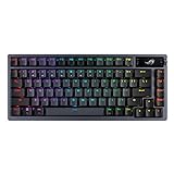 ASUS ROG Azoth 75% Wireless DIY Custom Gaming Keyboard, OLED Display, Three-Layer Dampening, Hot-Swappable ROG NX Red Switches & Keyboard Stabilizers, PBT Keycaps, RGB-Black