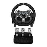 logitech G920 Dual-motor Feedback Driving Force USB Racing Wheel with Responsive Pedals for Xbox One (Renewed)