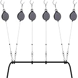 KIWI design VR Cable Management, Ceiling Pulley System fits HTC Vive/Vive Pro/Rift/Rift S/Link Cable Compatible with Quest 2/Quest/Valve Index VR Accessories (Black, 6 Pack)