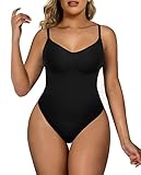 SHAPERX Women's Shapewear Bodysuit Tummy Control Body Shaper Seamless Sculpting Snatched Waist Body Suit