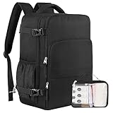 Sinaliy Travel Backpack for Men Women, Personal Item Travel Bag with Multi-Pockets, Airline Approved Carry on Backpack Fits 16inch Laptop, Waterproof Casual Backpack for College,Travel, Work