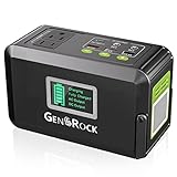 GENSROCK 120W Portable Power Station, 88Wh Outdoor Solar Generator, Lithium Battery Power with 110V/120W(Peak 150W) AC Outlet, QC 3.0, Type-C, LED Flashlight for CPAP Home Camping Travel Emergency