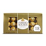 Ferrero Rocher, Premium Gourmet Milk Chocolate Hazelnut, Individually Wrapped Candy for Gifting, 7.9 oz, 18 Count