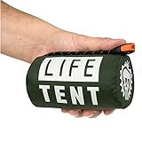Go Time Gear Life Tent Emergency Survival Shelter – 2 Person Emergency Tent – Use As Survival Tent, Emergency Shelter, Tube Tent, Survival Tarp - Includes Survival Whistle & Paracord (Green, 1pack)