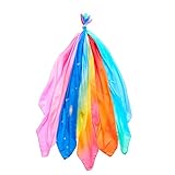Sarah's Silks Set of 5 Enchanted Playsilks - 100% Silk Play Scarves for Kids and Toddlers | Bright Colored 35' Large Square Scarves Perfect for Dance, Imaginative and Pretend Play