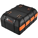 Car Rooftop Cargo Carrier Bag, 21 Cubic Feet 100% Waterproof Heavy Duty 840D Car Roof Bag for All Vehicle with/Without Racks - Anti-Slip Mat, 6 Door Hooks, Storage Bag, 2 Extra Straps
