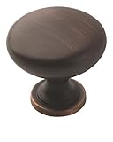 Amerock, Oil Rubbed Bronze | 1-1/4 inch (32 mm) Diameter | Edona | 1 Pack | Drawer Knob | Cabinet Hardware