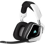 Corsair VOID RGB ELITE Wireless Gaming Headset - 7.1 Surround Sound - Discord Certified - iCUE Compatible - PC, Mac, PS5, PS4 - White