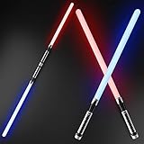 Sugoiti Upgraded Lightsabers for Kids Toys 30.7' 2-in-1 7 Colors LED FX Dual Saber with Sound (Motion Sensitive) for Warriors Galaxy War Fighters Stocking Idea, Halloween Cosplay Xmas Presents