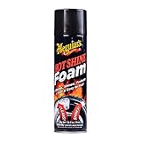 Meguiar’s Hot Shine Tire Foam - High Goss Tire Shine that Cleans, Shines, and Protects in One, Deep, Black Shine with Conditioners and UV Protection to Help Keep Tires Looking Like New, 15 Oz Aerosol
