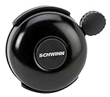 Schwinn Classic Bike Bell, Bicycle Accessories, Kids and Adult Bikes, Easy Installation, Loud Ringing Sound, Black