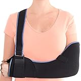 Velpeau Arm Sling Shoulder Immobilizer for Women and Men, fit Left or Right Arm - Rotator Cuff Support Brace - Medical Sling for Shoulder, Clavicle, Elbow Injury (Comfort type, L: Bust 33.5″-41″)