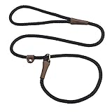 Mendota Products Pet Dog Slip Lead, 3/8' x 6', Black (02603)