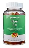 Amazon Basics (previously Solimo) Fiber 4g Gummy - Digestive Health, Supports Regularity, Orange, Lemon & Strawberry, 90 Gummies (2 per Serving)