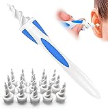 QGrips Earwax Remover-Spiral Ear Wax Removal Tool, Reusable Earwax Removal Kit Safe Ear Cleaner with 16 Pcs Soft and Flexible Replaceme-i6