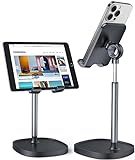 LISEN Cell Phone Stand, Height Angle Adjustable Phone Stand for Desk, Thick Case Friendly Phone Holder Stand, Taller iPhone Stand Compatible with All Mobile Phones,iPhone, Switch,iPad,Tablet(4-10in)