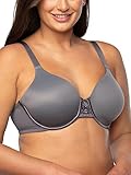 Vanity Fair Women's Plus Size Full Figure Beauty Back Smoothing Bra (36C-42H), Underwire-Steele, 36D