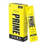 Prime Hydration+ Stick Pack, Electrolyte Drink Mix, 10% Coconut Water, 250mg BCAAs, Antioxidants, Naturally Flavored, Zero Added Sugar, Easy Open Single-Serving Stick, 6 Sticks (Lemonade)