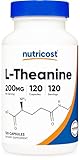 Nutricost L-Theanine 200mg, 120 Capsules, Double Strength - Non-GMO, Gluten Free