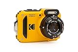 KODAK PIXPRO WPZ2 Rugged Waterproof Shockproof Dustproof WiFi Digital Camera 16MP 4X Optical Zoom 1080P Full HD Video Vlogging Camera 2.7' LCD (Yellow)