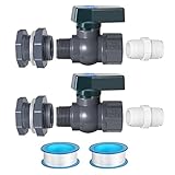 2 Pack Rain Barrel Spigot Kit - Suswillhit Water Barrel PVC Garden Diverter Kit with Bulkhead Fitting Hose Faucet Adapter and Thread Seal Tape for Water Tanks, Aquariums, Tubs, Pool, Garden Barrel