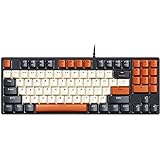 Havit Mechanical Keyboard, Wired Compact PC Keyboard with Number Pad Red Switch Mechanical Gaming Keyboard 89 Keys for Computer/Laptop (Black)