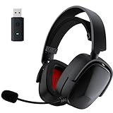 SENZER X100 Wireless Gaming Headset for PS5 PS4 PC - Bluetooth, Clear Audio, Customized Side Plates, Memory Foam Pads - w/3.5mm Wired for Xbox