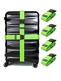 Untethered 4-Pack Luggage Straps | Belts to Keep Your Suitcase Secure While Traveling, Premium Accessory for Travel Bag Closure