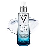 Vichy Hydrating Hyaluronic Acid Serum, Mineral 89 Serum and Daily Face Moisturizer Skin Booster with Natural Origin Hyaluronic Acid, Hydrates and Strengthens Sensitive Skin, 75mL