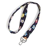 Vera Bradley Women's Cotton Wide Lanyard, Pride Daisies - Recycled Cotton, One Size