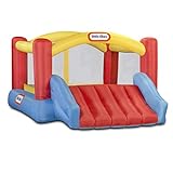 Little Tikes Jump'n Slide Inflatable Bouncer Includes Heavy Duty Blower With GFCI, Stakes, Repair Patches, And Storage Bag, for Kids Ages 3-8 Years
