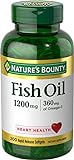 Nature's Bounty Fish Oil, Supports Heart Health, 1200 Mg, Rapid Release Softgels, 200 Ct