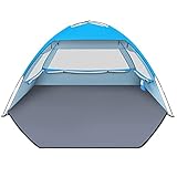 Gorich Beach Tent, UV Sun Shelter Lightweight Beach Sun Shade Canopy Cabana Beach Tents Fit 3-4 Person