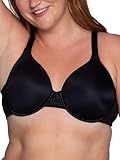 Vanity Fair Womens Full Figure Beauty Back Smoothing Bra, 4-way Stretch Fabric, Lightly Lined Cups Up To H Bra, Underwire - Black, 38DDD US