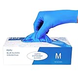 PEIPU Nitrile Gloves Disposable Gloves (Medium, 100-Count), 4 Mil,Powder Free, Cleaning Service Gloves, Latex Free