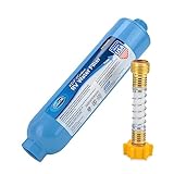 Camco TastePURE Camper/RV Water Filter & Hose Protector | Inline Water Filter Reduces Bad Taste, Odor, Chlorine & Sediment | Ideal for RVs, Campers, Travel Trailers, Boats | Made in the USA | (40043)