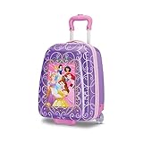 American Tourister Kids' Disney Hardside Upright Luggage, , Wheel,Zippered Divider,Telescopic Handle,Tie Down Straps,Lightweight, Princess 2, 16'