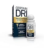 Certain Dri Prescription Strength Clinical Antiperspirant Roll-On Deodorant, Hyperhidrosis Treatment for Men & Women, Unscented, 1.2 Fl oz, 1 Pack