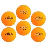 STIGA 6-Pack Orange 3 Star Table Tennis Balls | 40mm ITTF Regulation Size and Weight Ping Pong Balls