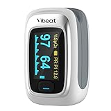 Vibeat Fingertip Pulse Oximeter, Blood Oxygen Saturation Monitor| O2 Meter, Portable SPO2 & Pulse Rate Monitor, Batteries and Lanyard Included