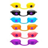 Podz Original Flex Tanning Goggles - Flexible Eyewear, UV Eye Protection - 12 Pack Bag