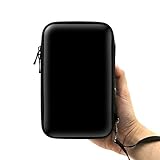 ADVcer 3DS Case, EVA Waterproof Hard Shield Protective Carrying Case with Detachable Hand Wrist Strap Compatible with Nintendo New 3DS XL, New 3DS, 3DS XL, 3DS, 3DS LL or 2DS XL or DSi, DS Lite, Black